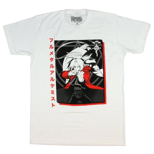 New Full Metal Alchemist Ed Ward Anime Manga Black Men's T Shirt Sizes S TO XXL New Full Metal Alchemist Ed Ward Anime Manga Black Men's T Shirt Sizes S TO XXL